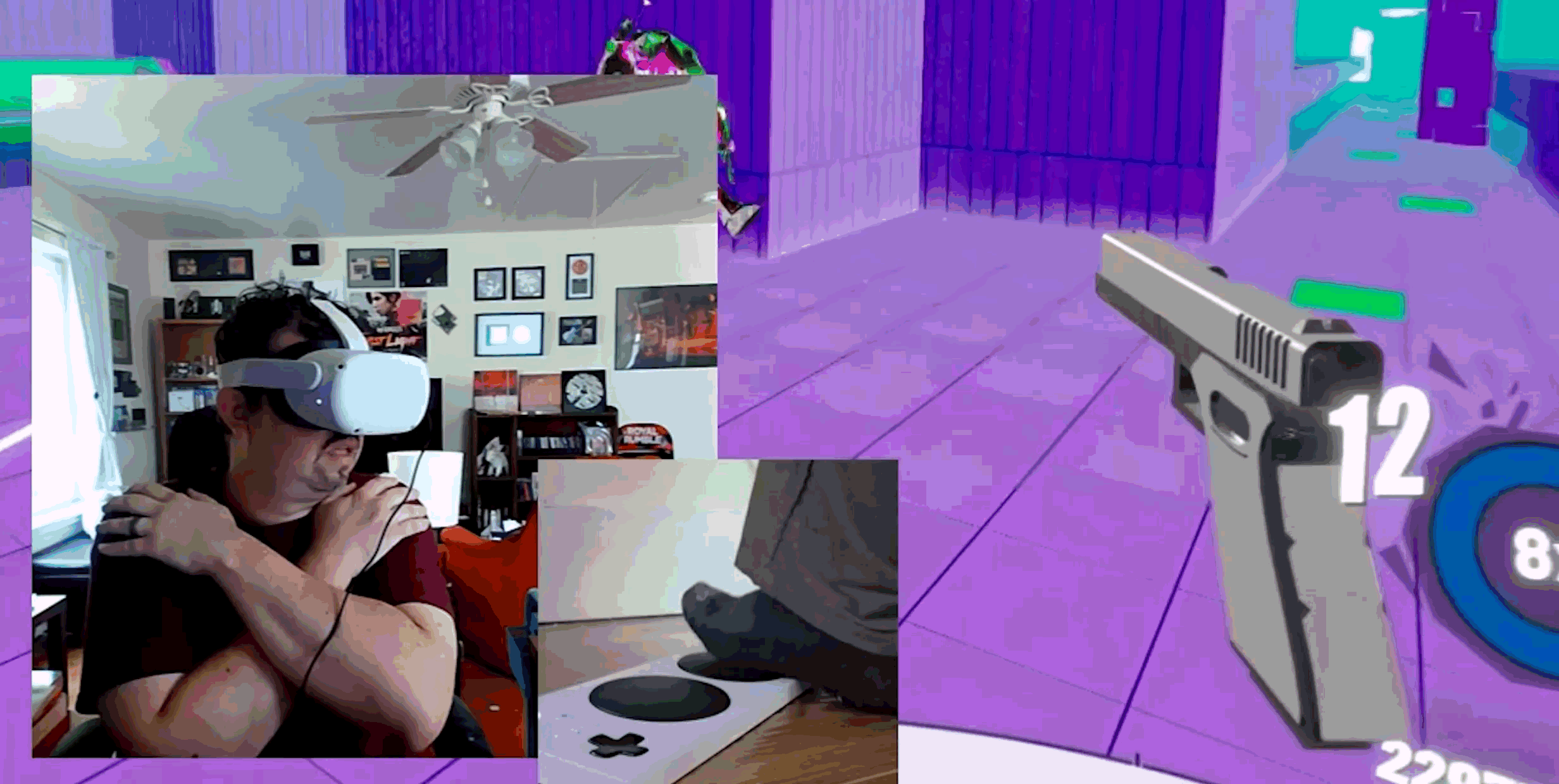 a gif of Enabling Xbox Adaptive Controller Input for the Meta Quest